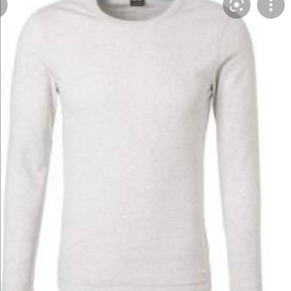 𝅺HUGO Boss beige long sleeve shirt size medium